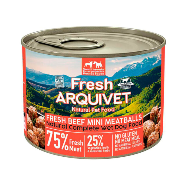 Arquivet Fresh Beef Mini Meatballs - Mini Albóndigas con ternera, boniato y zanahoria 200GR