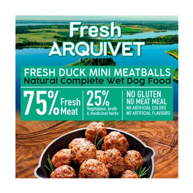 Arquivet Fresh Duck Mini Meatballs - Mini Albóndigas con pato, boniato y naranja 200GR 2