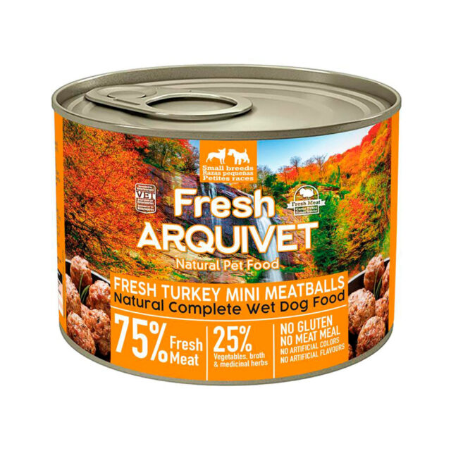 Arquivet Fresh Turkey Mini Meatballs - Mini Albóndigas con pavo, brócoli y calabaza 200GR