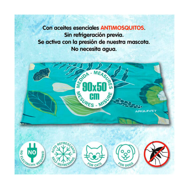 Arquivet alfombra Refrescante ANTIMOSQUITOS para Perros y Gatos - 90 x 50 cm 2