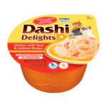 Inaba Churu Dashi delight pollo con atún y salmón 70GR