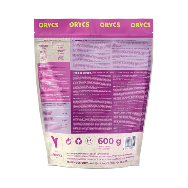 Miniorycs hamster y jerbo 600GR 2