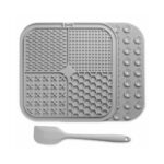 Arquivet Alfombrilla Gris para Lamer y Espátula para Perro y Gato