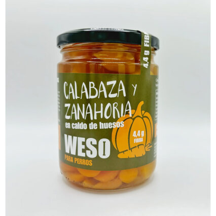 Calabaza y zanahoria en caldo de huesos - 400ML - WESO