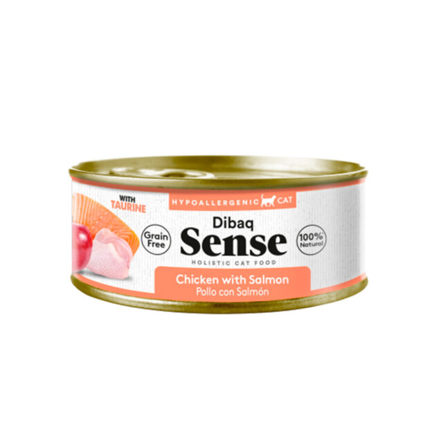 Dibaq Sense Lata Grain Free de Pollo con Salmón para Gatos 70GR