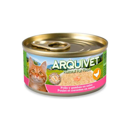 Arquivet Pollo en salsa con gambas Comida húmeda para gatos 80GR
