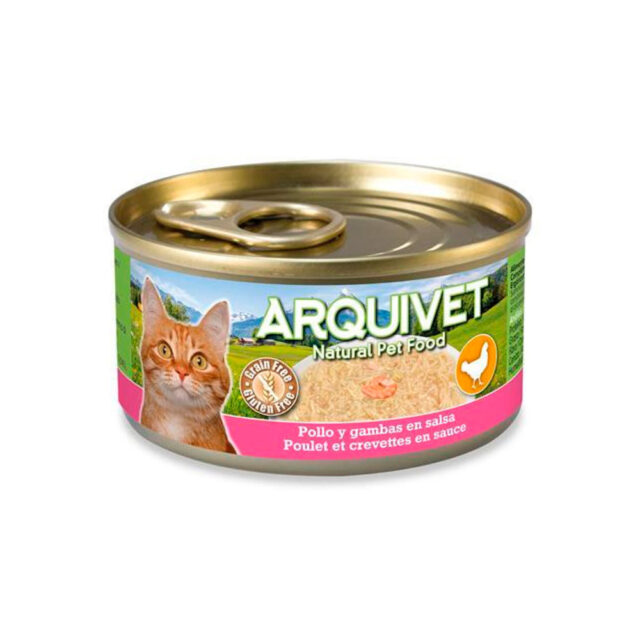 Arquivet Pollo en salsa con gambas Comida húmeda para gatos 80GR