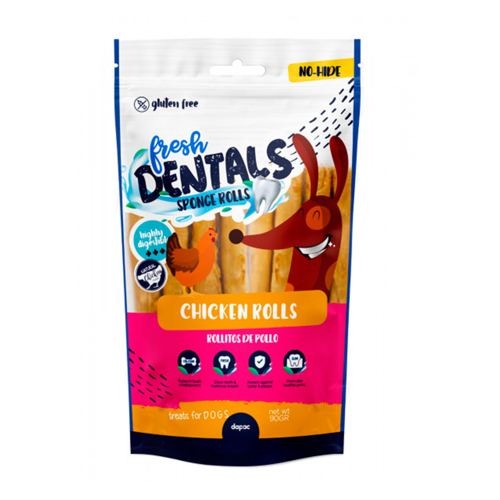 DISPLAY Fresh Dentals Sponge Rolls rollitos esponjosos de pollo 90GR