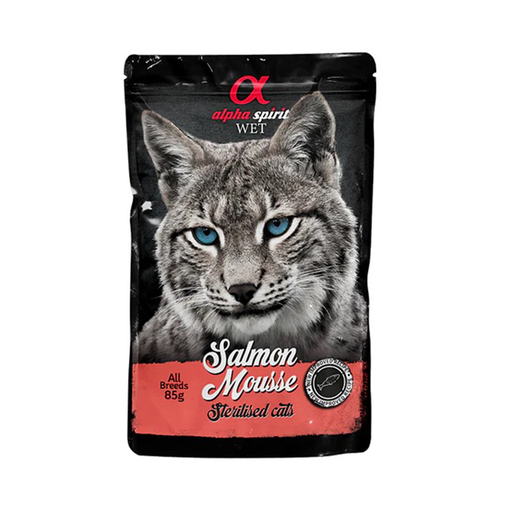 Alpha Spirit Paté de Salmón para gatos esterilizados 85GR
