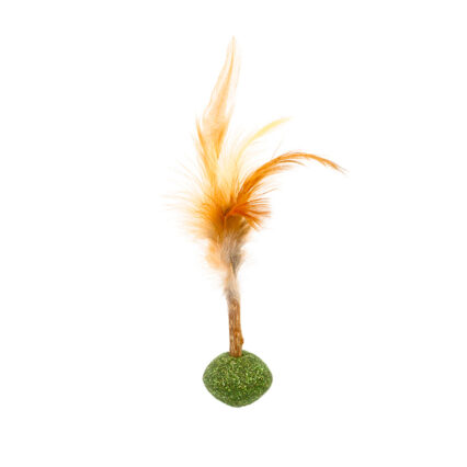 Bubimex Palo de Matatabi con Pelota de Catnip y Plumas para Gatos