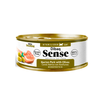Dibaq CAT Sense Grain free Húmedo esterilizado Cerdo ibérico con aceitunas 70GR