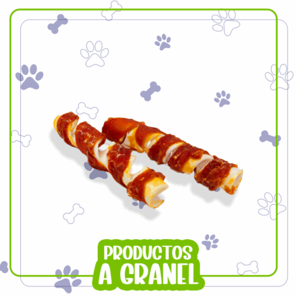Espiral Masticable Pato - Snacks naturales para perros a granel