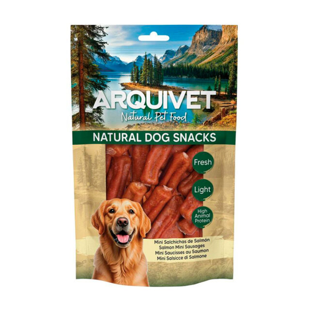 Mini Saucisses au Saumon - Collation 100% naturelle pour chiens 100GR