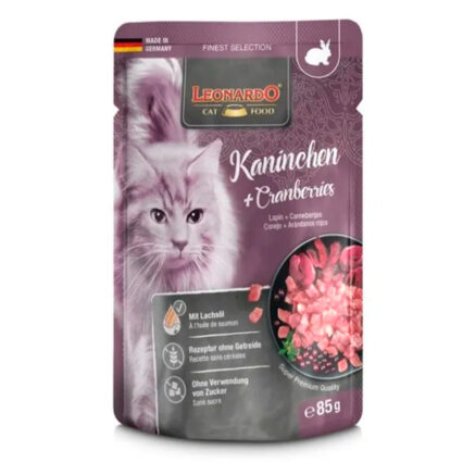 Leonardo menú de conejo y arándano rojo 85GR
