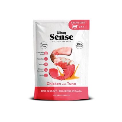 Dibaq Sense Bocaditos de Pollo con Atún para Gatos Esterilizados 100GR