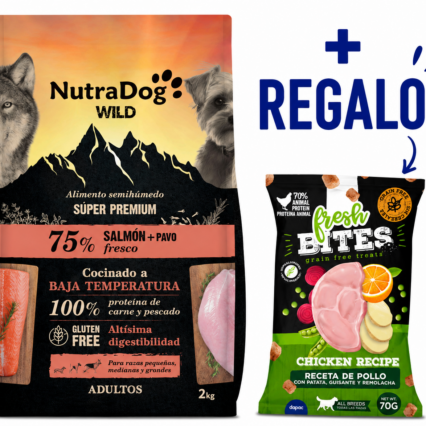 NutraDog Wild Salmon Pavo 2KG