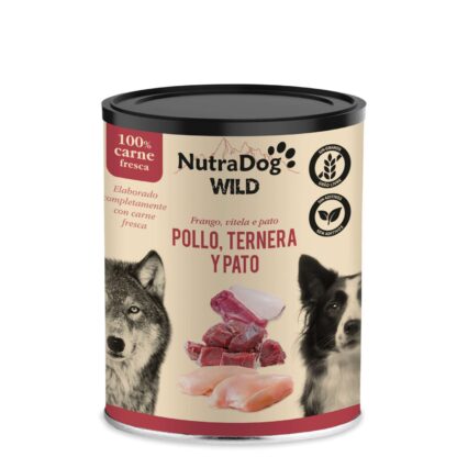 NutraDog Wild Lata Pollo, Ternera y Pato 400GR