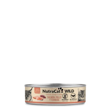 Nutracat Wild Lata Salmon, Pollo y Ternera 80 GR