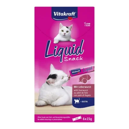 Vitakraft Liquid Snack de Paté de Hígado con Biotina